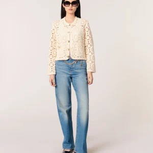 Cárdigan corto de ganchillo