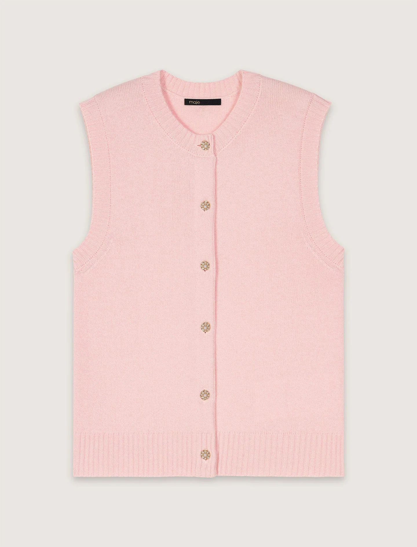 Cárdigan de lana sin mangas - Imagen 4