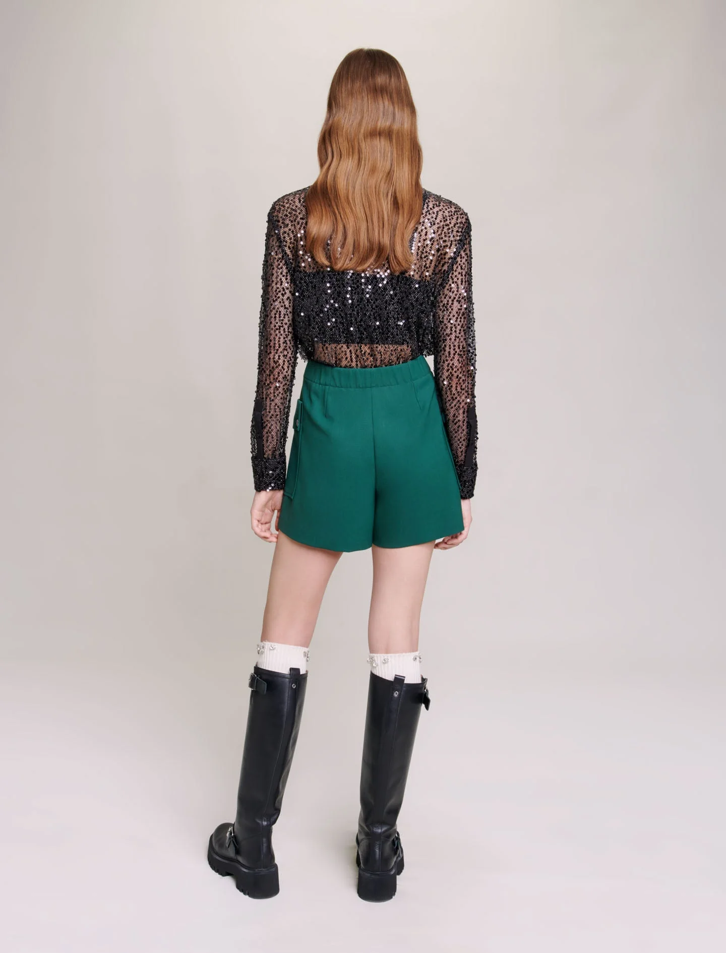 Camisa corta con lentejuelas - Imagen 4