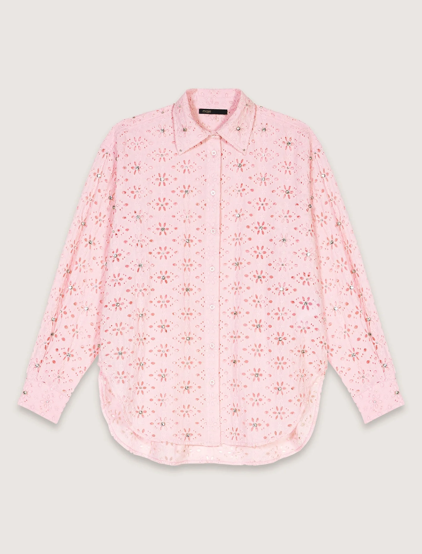 Camisa con bordados y pedrería - Imagen 4