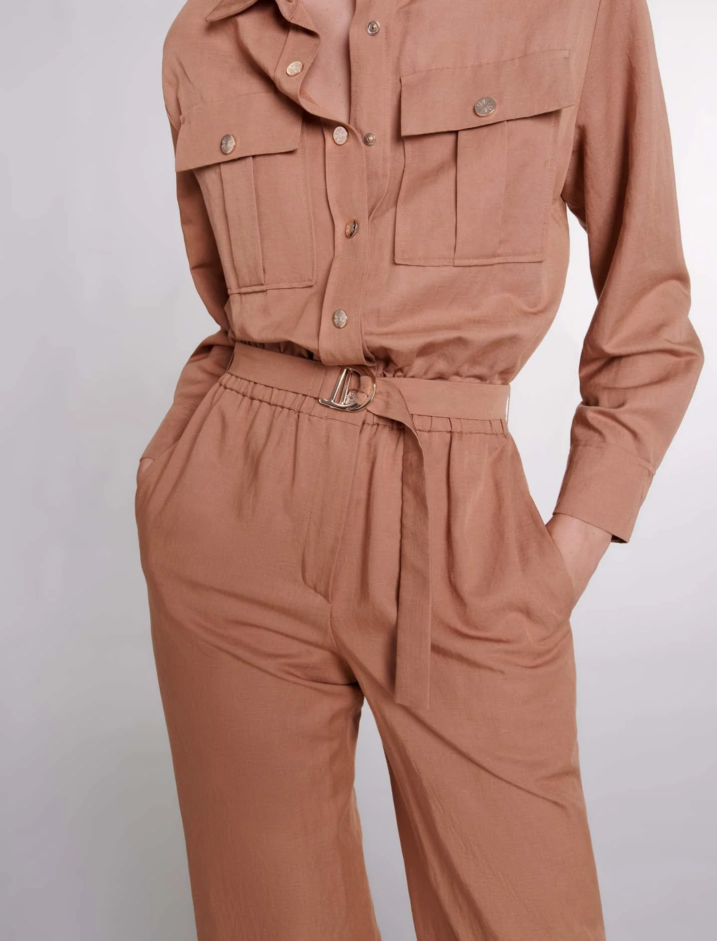 Mono de pantalón de mezcla de lino - Imagen 3