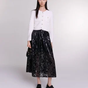 Falda larga con lentejuelas