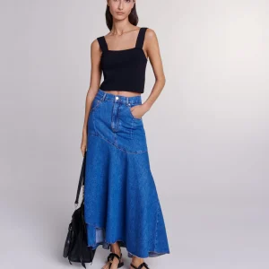 Falda larga vaquera
