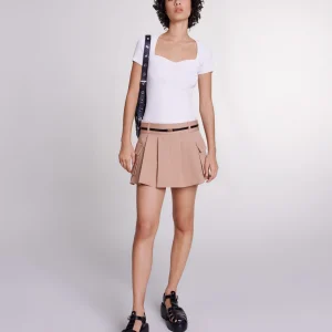 Falda corta plisada