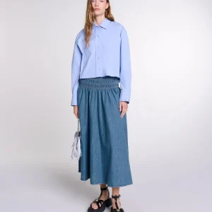 Falda vaquera fruncida