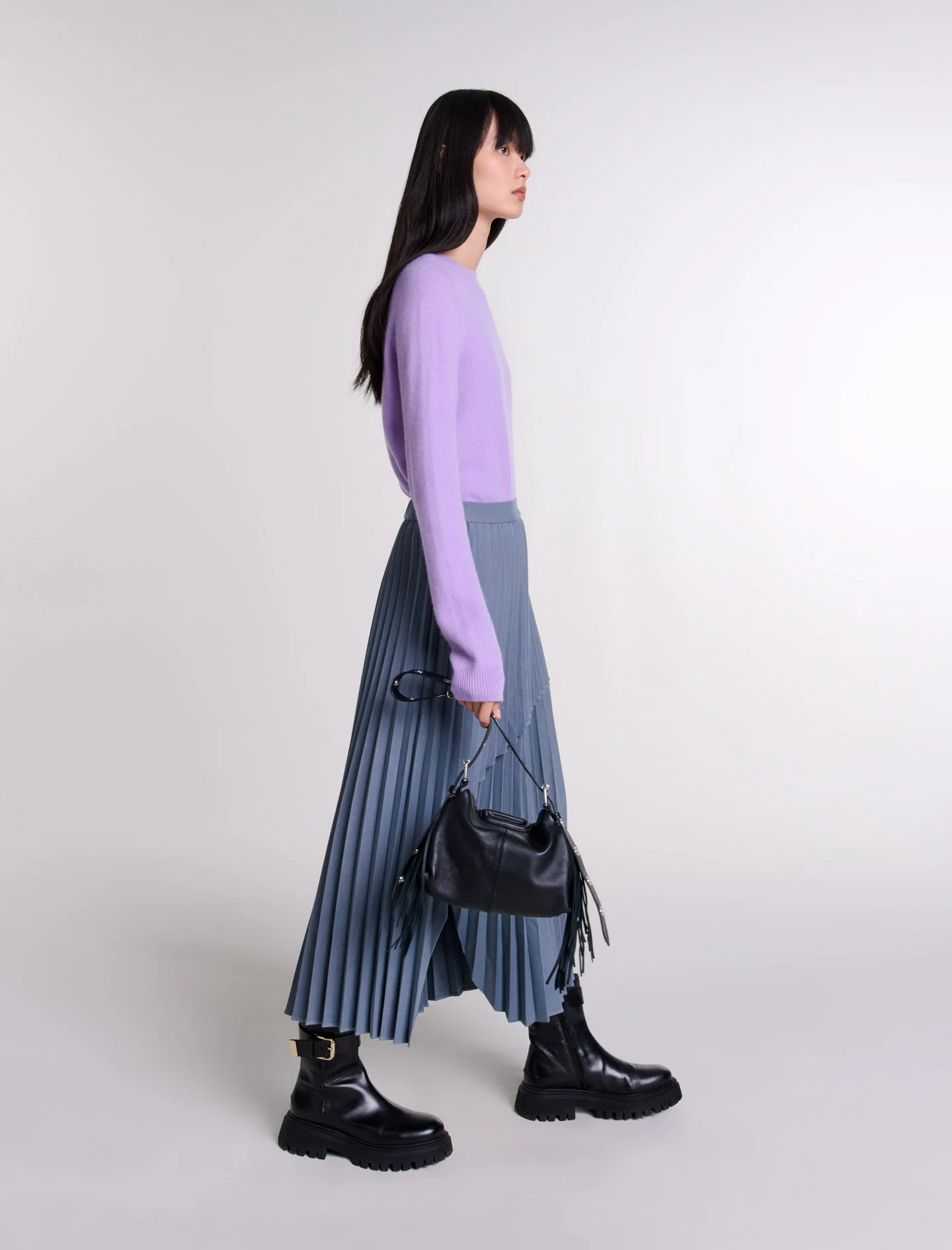 Falda plisada asimétrica - Imagen 3