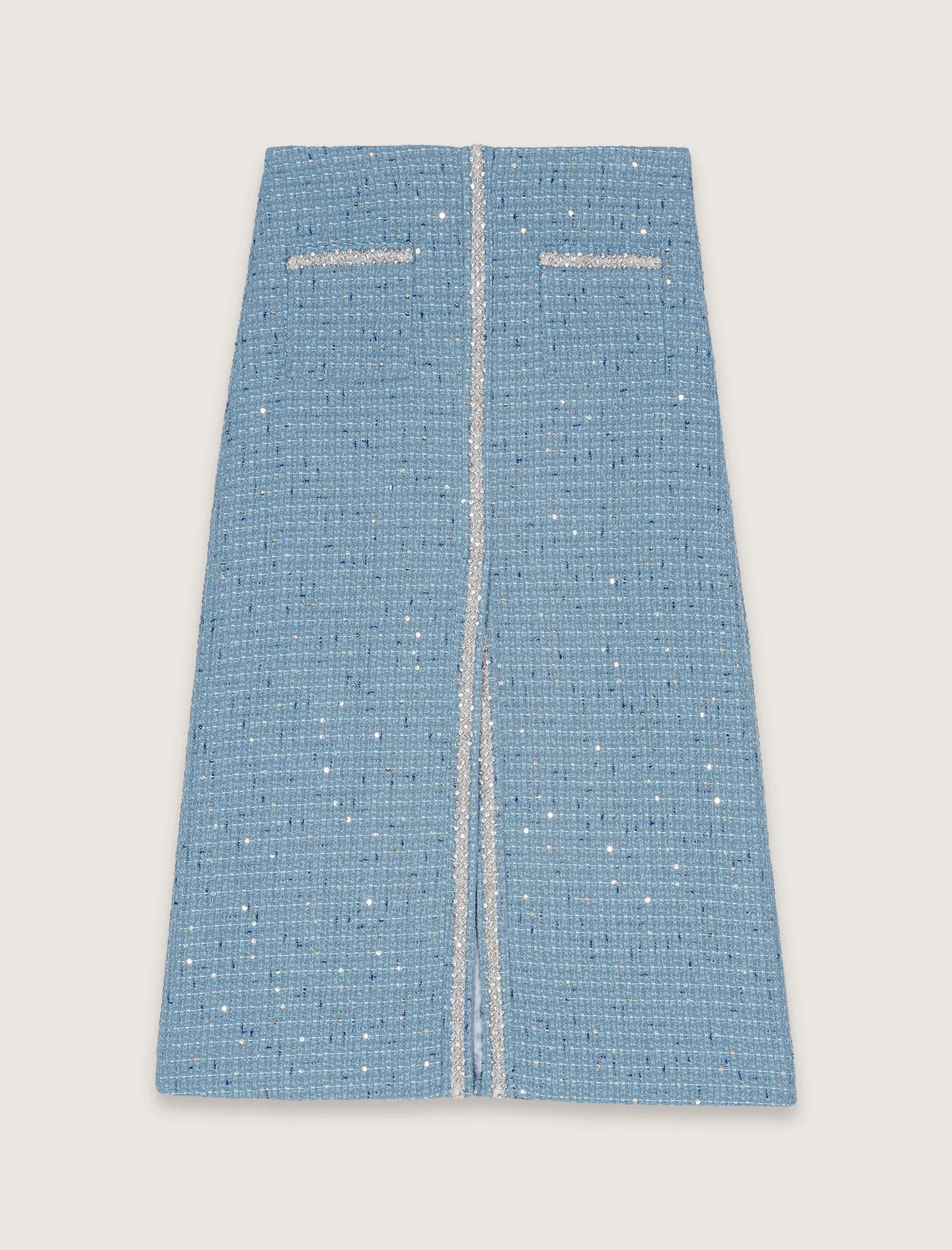 Falda midi de tweed con lentejuelas - Imagen 5