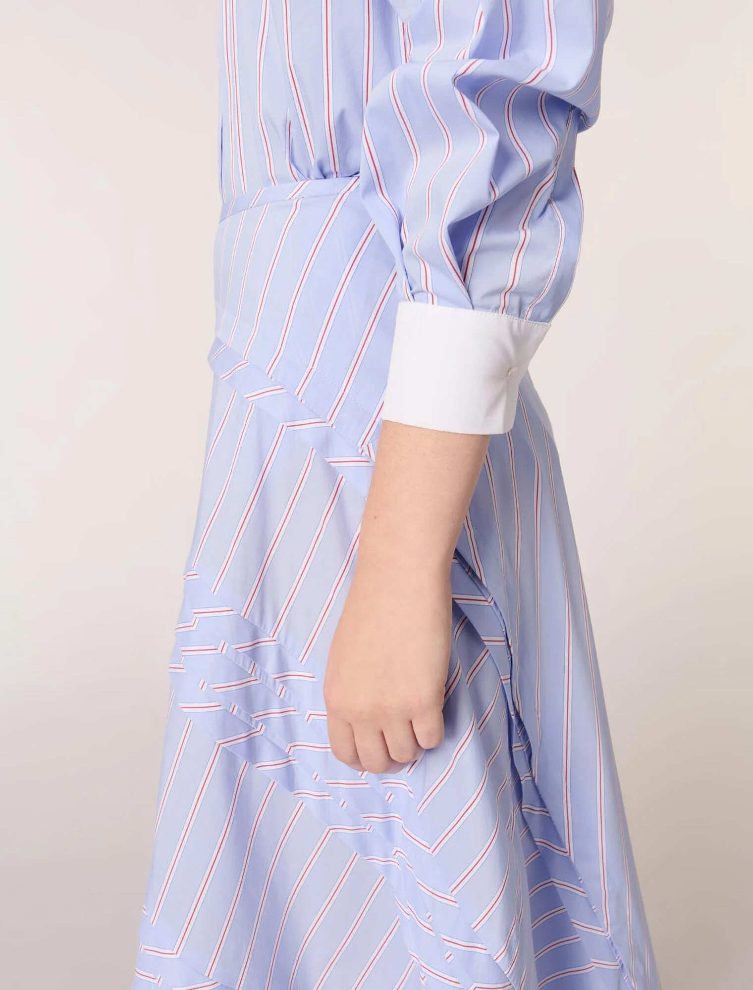 Falda larga de algodón a rayas - Imagen 5