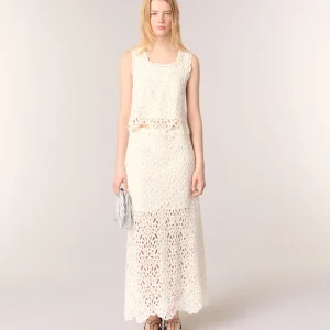 Falda larga de ganchillo