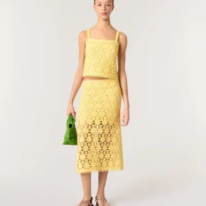 Falda larga de ganchillo