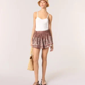 Minifalda estampada con pedrería