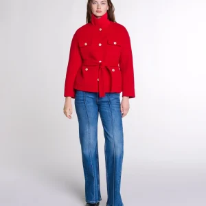 Chaqueta reversible con cinturón