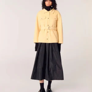 Abrigo corto doble faz con cinturón