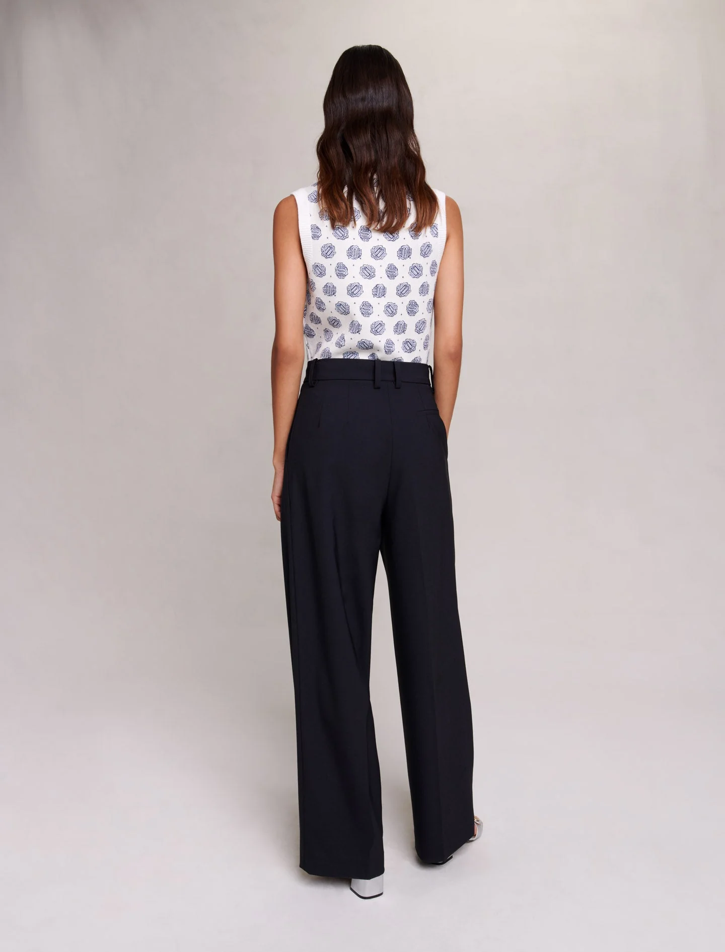 Pantalón ancho de corte masculino - Imagen 4