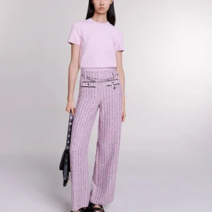 Pantalón ancho de tweed