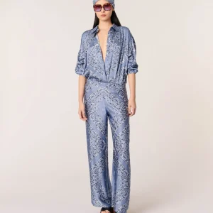 Pantalón estampado fluido