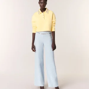 Pantalón de tweed con cinturón