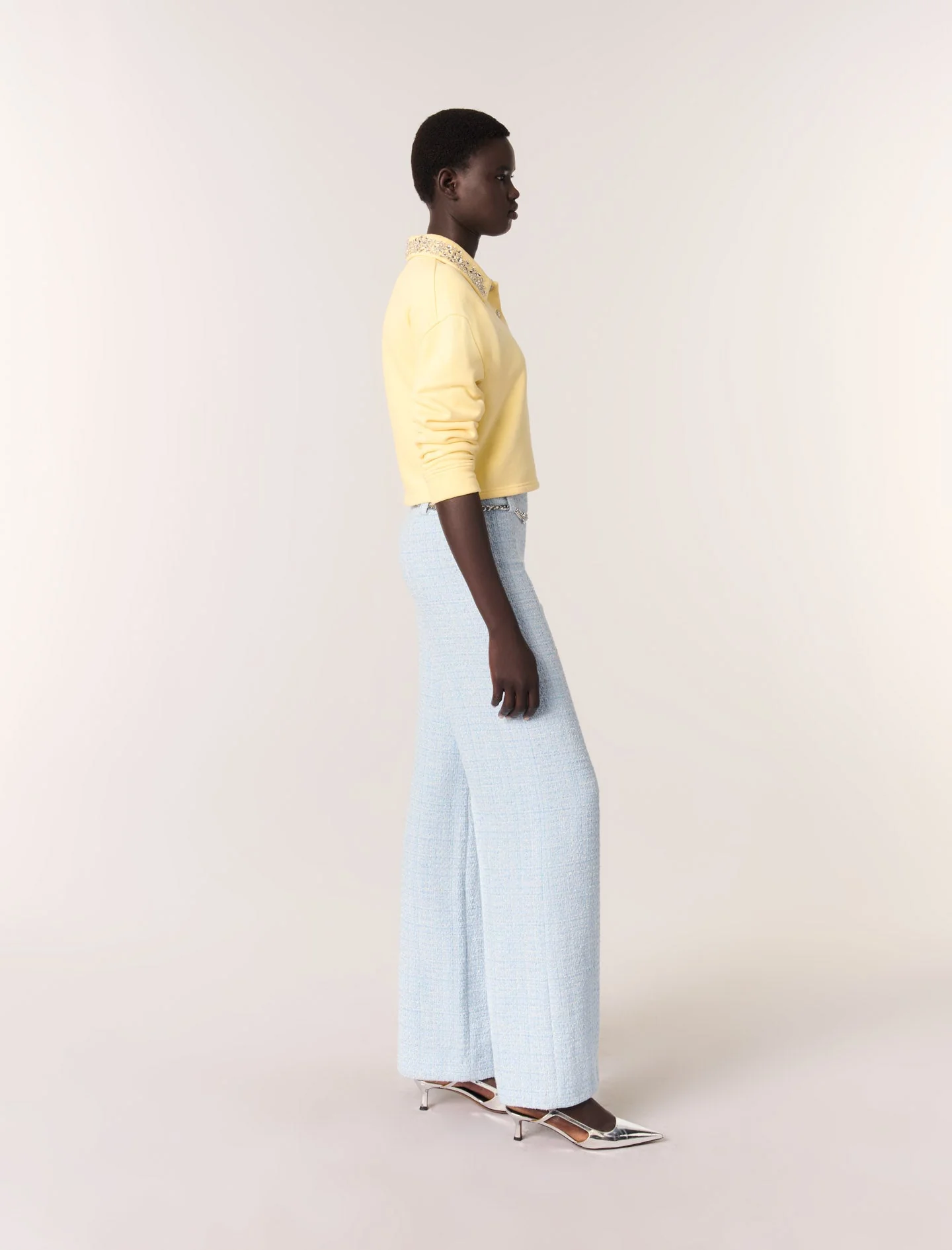 Pantalón de tweed con cinturón - Imagen 3