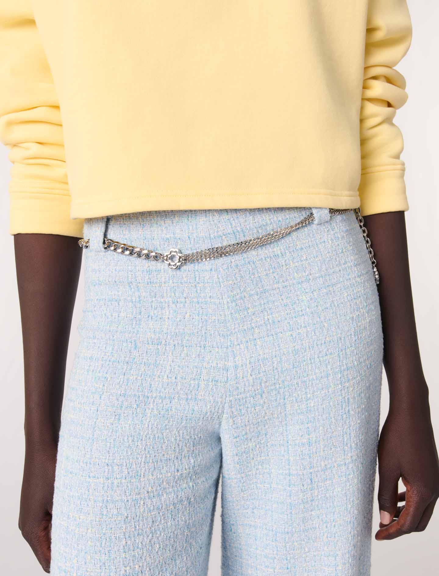 Pantalón de tweed con cinturón - Imagen 5