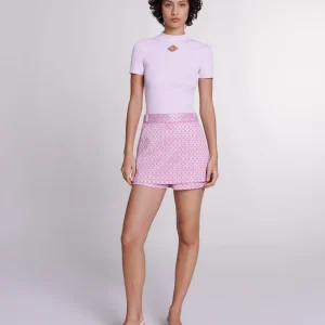 Top de canalé calado