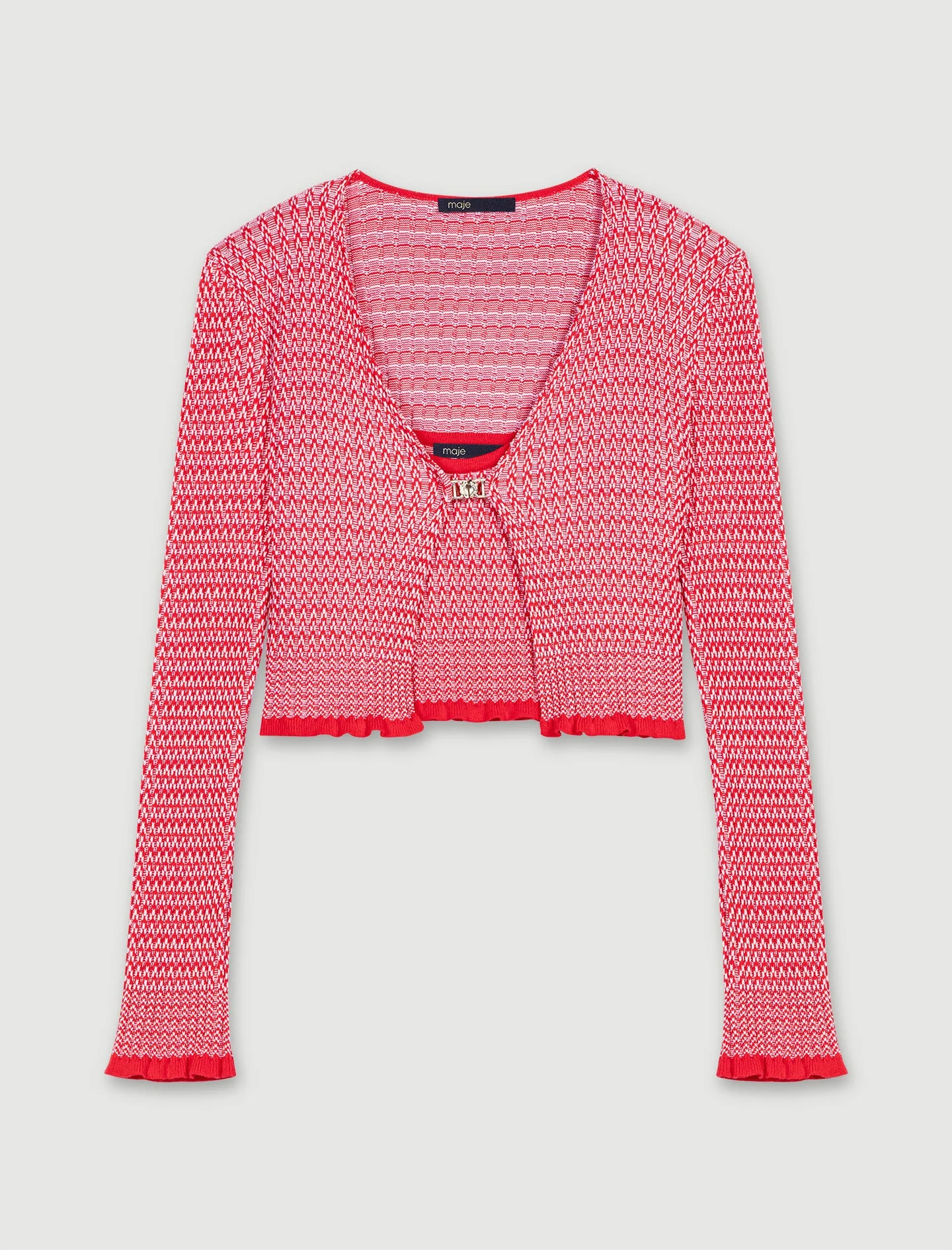 Twin set de punto motivo de espiga - Imagen 6