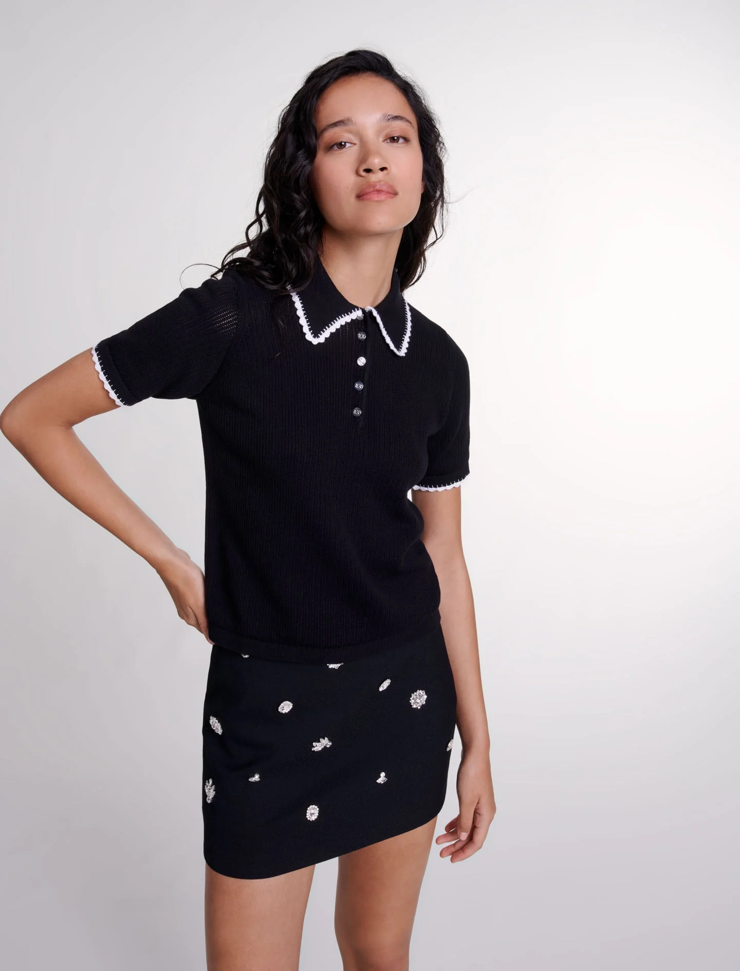 Polo de punto pointelle - Imagen 5