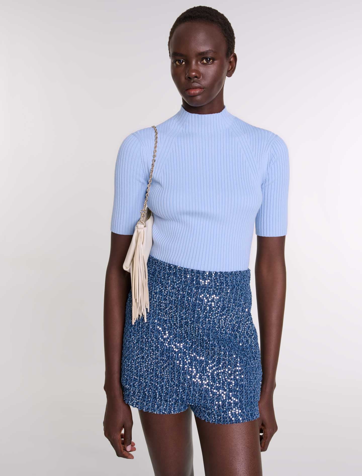 Top acanalado de algodón y seda - Imagen 5