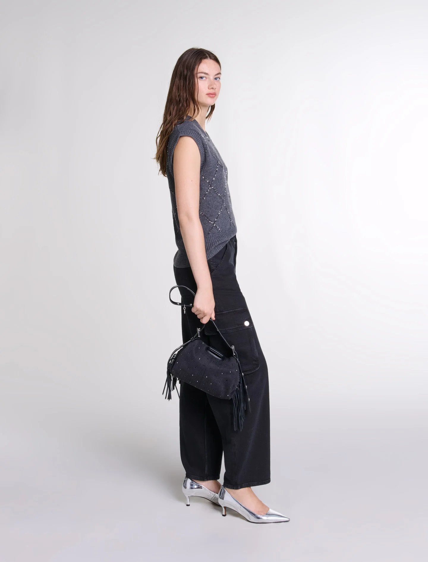 Jersey sin mangas con lentejuelas - Imagen 3