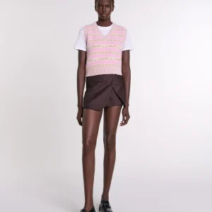 Jersey jacquard sin mangas