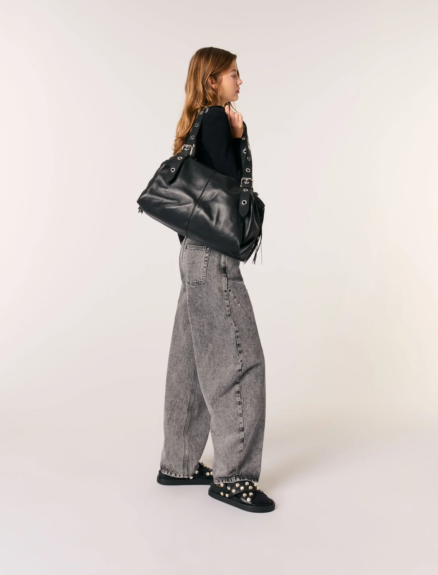 Jersey de punto de canalé con escote - Imagen 3