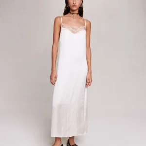 Vestido largo de satén