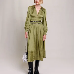 Vestido largo satinado