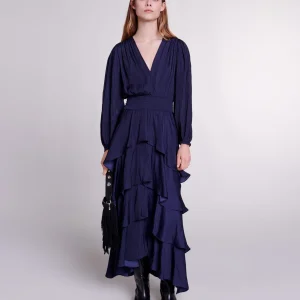 Vestido largo con volantes