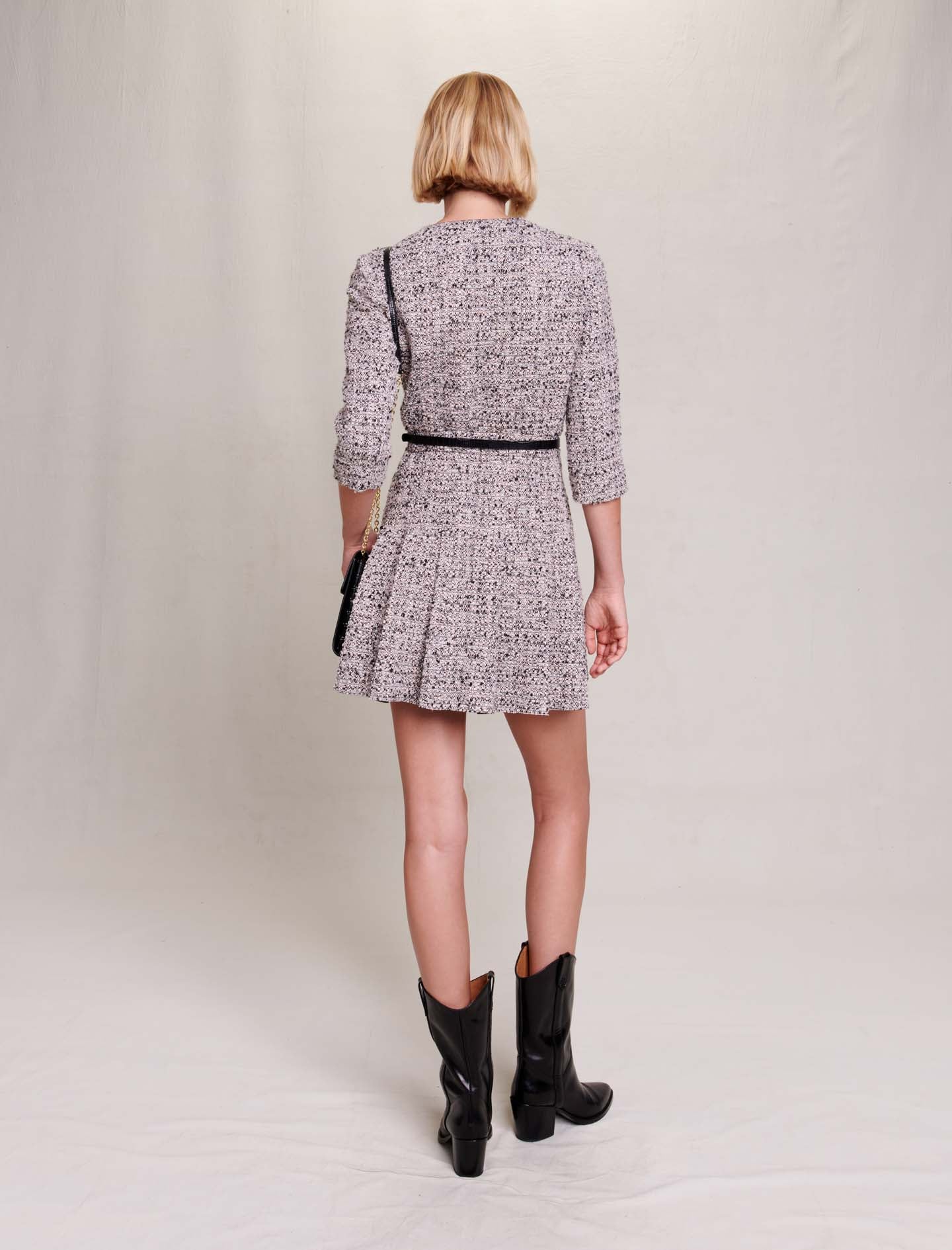 Vestido corto de tweed - Imagen 4