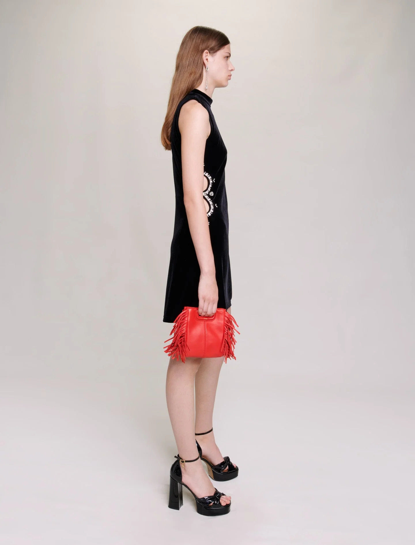 Vestido corto de terciopelo - Imagen 3