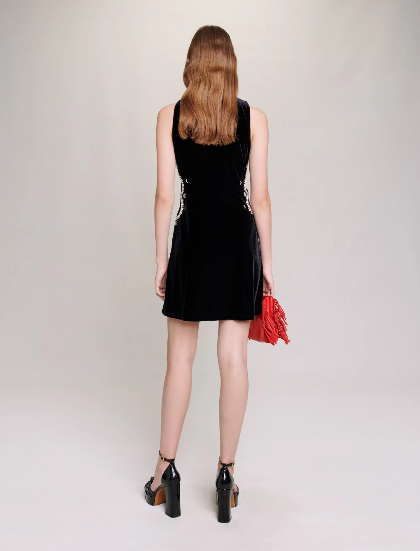 Vestido corto de terciopelo - Imagen 4