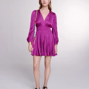 Vestido corto satinado