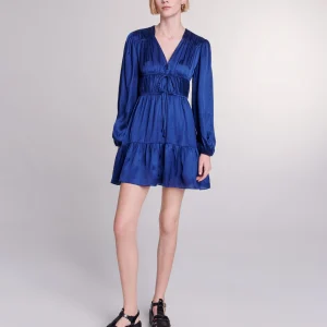 Vestido corto satinado