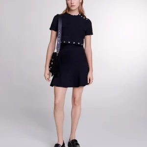 Vestido corto trampantojo de punto