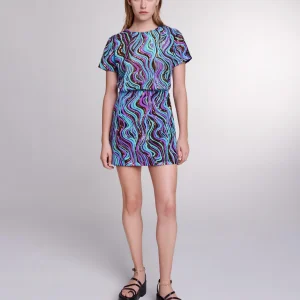 Vestido corto trampantojo