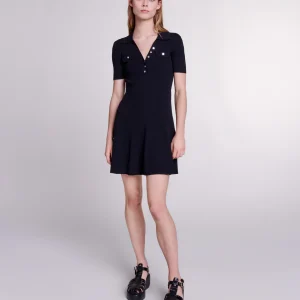 Vestido corto de punto