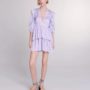 Vestido corto plisado