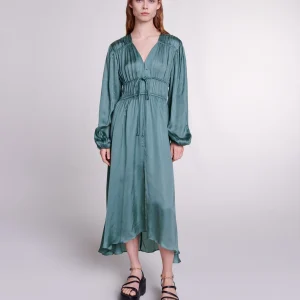 Vestido largo satinado