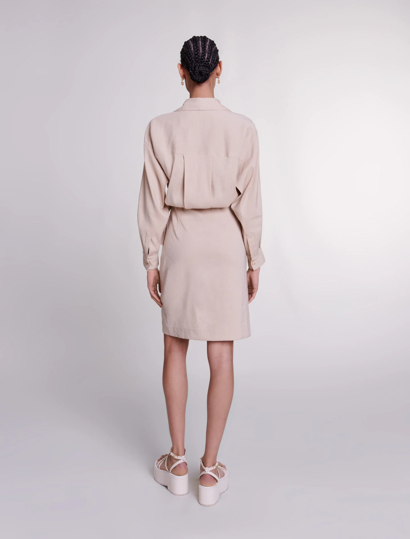 Vestido midi de lino - Imagen 4