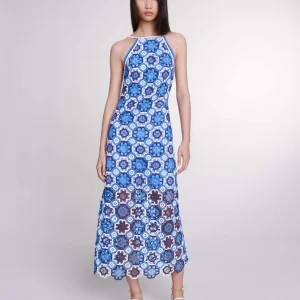 Vestido tricolor de ganchillo