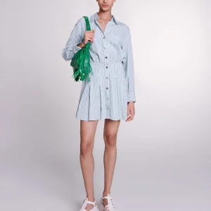 Vestido camisero de rayas