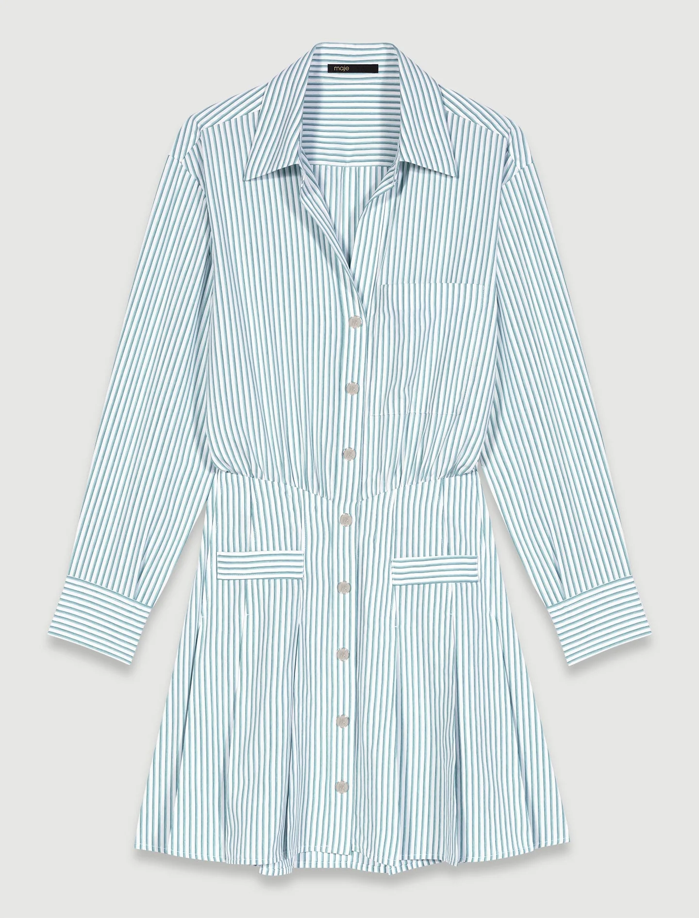 Vestido camisero de rayas - Imagen 5