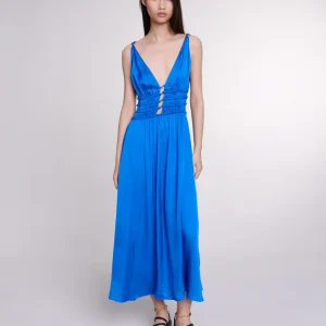 Vestido largo calado