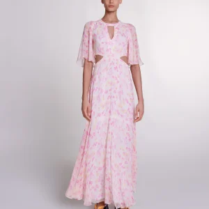 Vestido largo con estampado floral