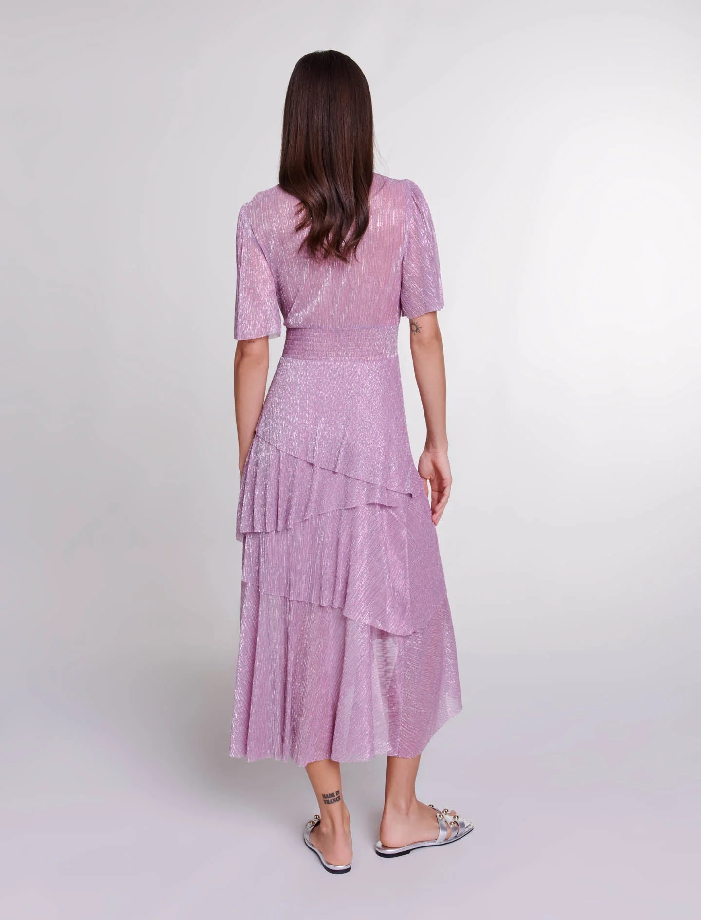 Vestido largo con volantes - Imagen 3